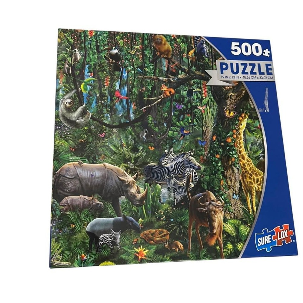Sure Lox African‎ Safari Animal 500 Piece Puzzle Giraffe Zebras Etc